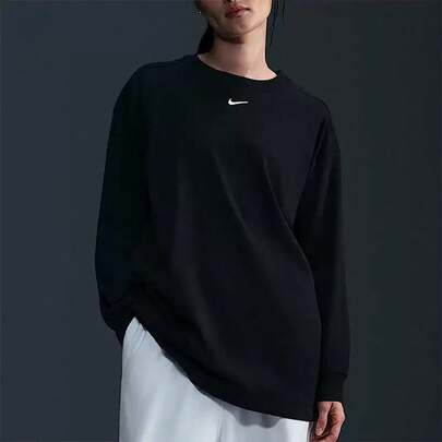 Nike Camiseta de manga larga minimalista para uso diario y casual de la mujer