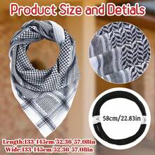 Men's Desert Scarf, Neck Wrap, Shawl, Arabic Headwear With Agal Rope - Multicolor - View 6