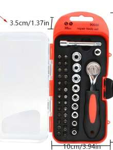 38 In 1 Magnetic Ratcheting Screwdriver Set With Rotatable Handles Sockets&Bits For Electronic Devices Furniture - 38pcs - View 7