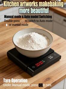 2000g Balanza digital para café con temporizador - Características: pantalla LED, alfombrilla de silicona y protector contra salpicaduras de silicona. Ideal para espresso, goteo, hornear y pesar joyas. (Cable de carga no incluido) - Multicolor - Ver 7
