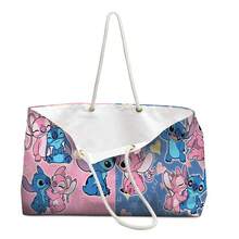 Large Capacity Women's Tote Bag/Beach Bag, Printed With A Cute Stitch Design, 1 Pc - Mũi khâu - Xem 3