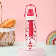 1个800毫升透明卡通塑料水杯，高品质茶水分离，吸管杯，可直接饮用，开学季儿童礼物 - 彩色 - 查看 14