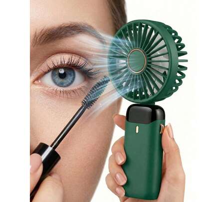 2026 New Mini Handheld USB Fan, 150mAh Battery Powered With Digital Display, Quiet Operation, Suitable For Office Desk, Dorm And Outdoor, Rechargeable. Portable Handheld Fan With LED Display, 3-In-1 Handheld/Neckband/Desk Fan, 90° Foldable Desk Fan With Stand, Makeup Fan - Perfect Gift For Holidays Or Christmas For Family And Friends.