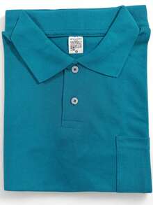 Basic Piqué Polo Shirt With Pocket - Verde Jade - View 1