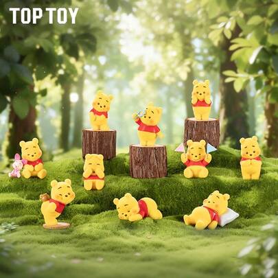 Miniso Figuras coleccionables de la serie de expresiones 2.0 de Winnie the Pooh de Disney, juguetes y regalos decorativos lindos