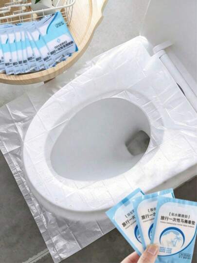 100pcs Individually Wrapped Disposable Toilet Seat Covers, Waterproof Portable Toilet Pad For Travel Hotel Home Use