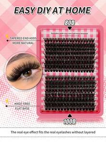 272pcs C-Curl Natural Curly Lashes, 80D+10D Mixed Thick Black Eyelashes Suitable For Beginners, Artificial Cartoon Classic False Eyelash Strips, Long-Lasting And Durable For Daily Makeup, Party, Wedding, Christmas, Music Festival - C - 查看 2