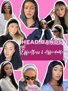 1/5件装弹力健身瑜伽头带，发带，头巾，吸汗巾，女士度假配饰，优雅围巾，方形头巾，柔软头巾 - 彩色 - 查看 7