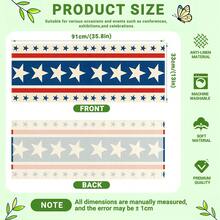 1条美国独立日星形图案桌旗，100%涤纶，亚麻质感，可机洗，不易褪色，不易起皱，柔软舒适，适用于餐厅、茶室、客厅，长方形尺寸：33x91厘米/33x183厘米/33x275厘米 - 杏色 - 查看 12