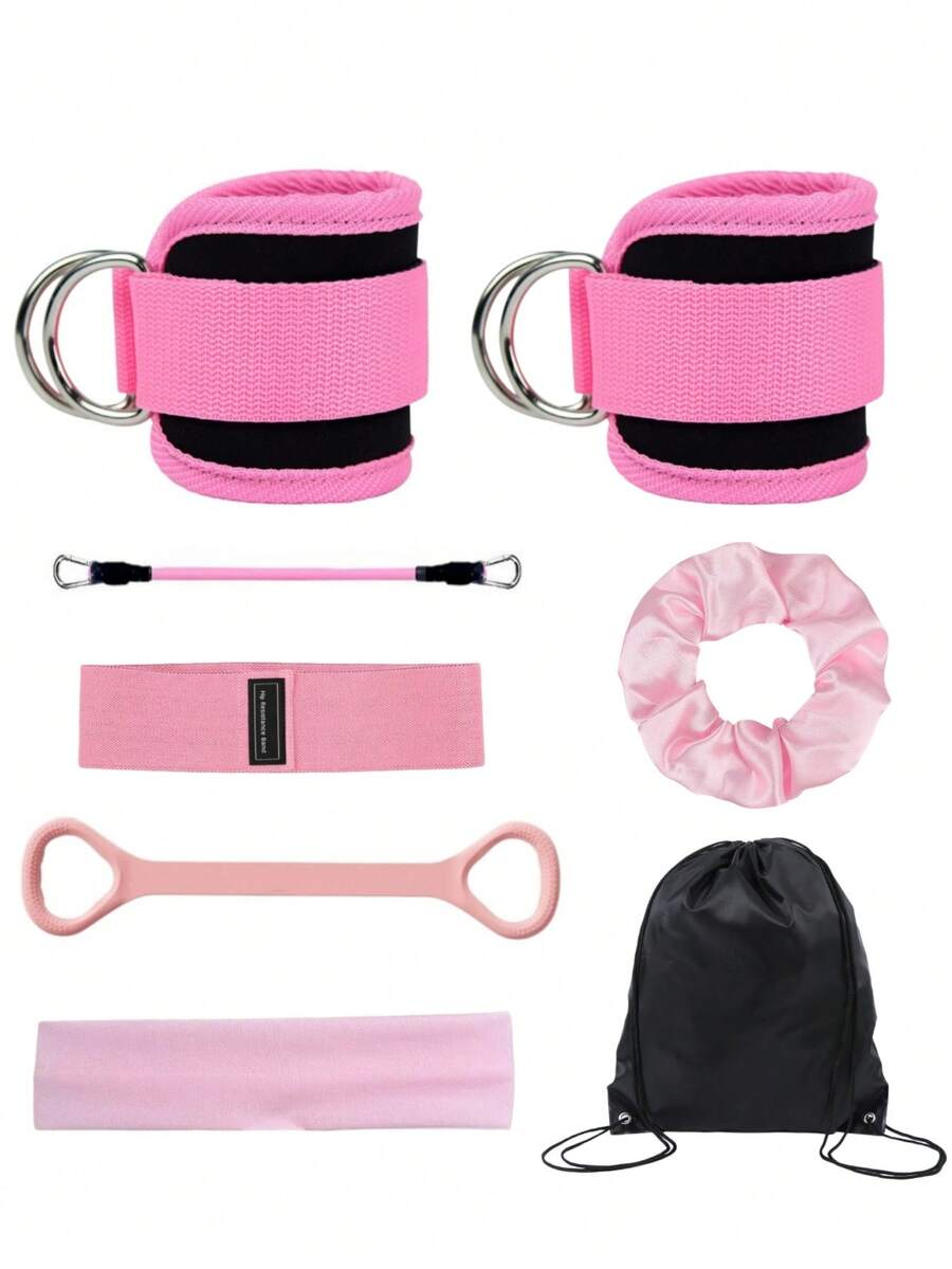 11pcs Resistance Band Set, Includes Ankle Strap, Booty Bands, Leg Tube Bands, Waist Trimmer, Pulley, Glute & Ankle Resistance Bands Training Kit - Multicolor - View 1