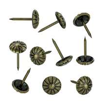 Tacks For Decorative, Furniture Tacks Nails For Upholstery Decorative, 7/16 Inch Upholstery Nails For Furniture DIY Decorative, Daisy Upholstery Tacks Antique Brass,100PCS - AntiqueBrass - View 5