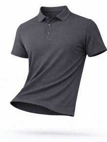Men's Polo Shirt In Comfortable Cool Silk - Grey - View 4