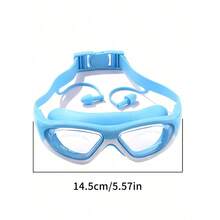 Extra-Large, Anti-Fog And Waterproof Silicone Swimming Goggles With Earplugs, Suitable For Swimming Training And Leisure, Holiday Gift - A - View 7