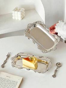 1件北欧复古风蛋糕架、甜点架、茶点托盘、首饰烛台、早餐盘 - 銀色 - 查看 4