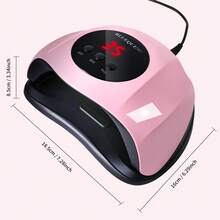 Lámpara de uñas LED UV, adecuada para esmalte de uñas en gel, secador de uñas rápido con sensor automático, 3 ajustes de temporizador, compacta y portátil, para uñas de manos y pies - Rosa - Ver 2