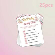 Set,Tea Party Bingo Game Set, 24 Player Cards For Birthday, Bridal Shower, Gender Reveal Shower, Wedding Favors,Ladies Game Night Party - Style 1 - View 13