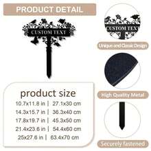1pc Personalized Floral Design Garden Sign, Customized Garden Stake With Bird, Metal Yard Art For Outdoor Decoration, Personalized Name Mother's Gift, Gardening Gift, Housewarming Garden Bloom - Multicolor - View 7