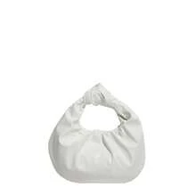 Minimalist Ruched Cloud Bag, Elegant Top Handle Hobo Bag, Versatile White Handbag For Women - Multicolor - View 9