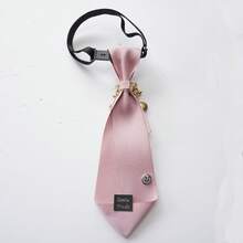 1pc Casual Woven Fabric Bow Tie, Suitable For All Seasons - Pink - View 4