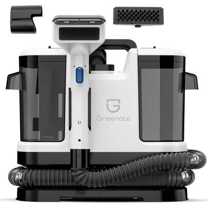 Greenote Aspiradora de Agua Limpiadora de Alfombras Portátil con Gran Depósito 600W, 18000Pa, Máquina de Limpieza de Telas para Sofá, Alfombra, Cortina y Cama, Cepillo Profundo, Doble Tanque de Agua LDQS