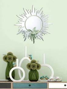 13 Piece Set Of Golden Sunflower Mirror Stickers - Multicolor - View 6