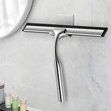 Stainless Steel Glass Wiper Durable Squeegee Shower Cleaner Doors Bathroom Windows - Multicolor - View 1