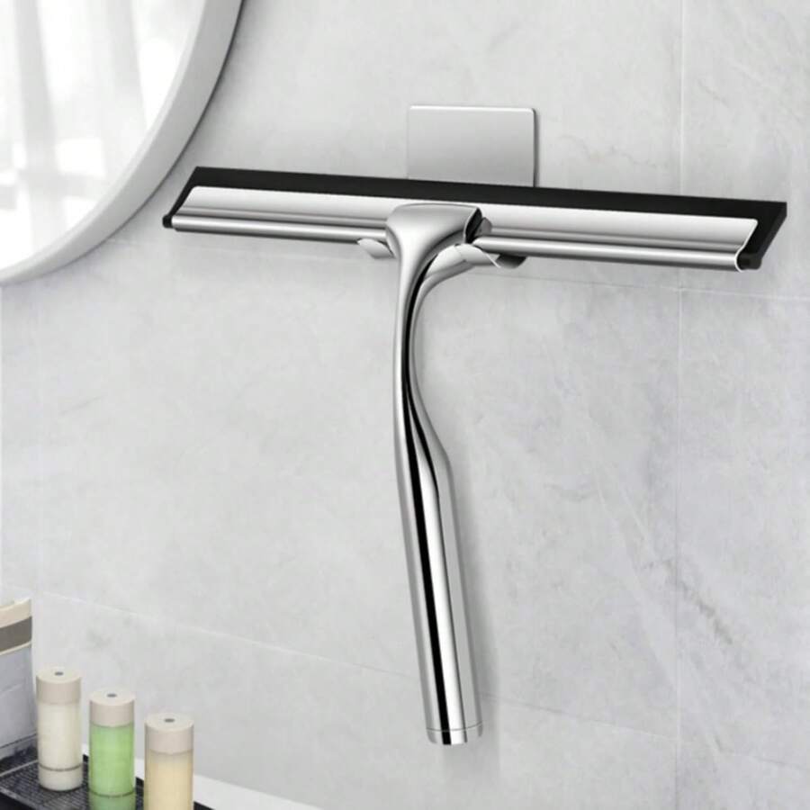 Stainless Steel Glass Wiper Durable Squeegee Shower Cleaner Doors Bathroom Windows - Multicolor - View 1