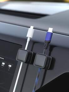 1/2/5/8件組防滑理線器 可調節磁吸式線夾，適用桌面、車內與居家，易安裝充電線收納夾 - A - 查看 3