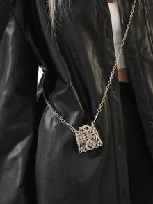 1件优雅精致迷你手提包吊坠项链，适合女士佩戴，可搭配派对礼物 - 項鍊 - 查看 2