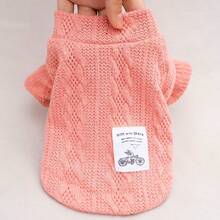 Classic Solid Knitted Dog Jumper | Cozy Cable Knit Pet Sweater For Bichon Frise & Poodle | Casual Warm Dog Clothes - Multicolor - View 10