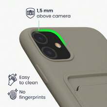 Wallet Case Compatible With Apple 11 - Protective Wallet Case With Card Slots - Matte Light Gray, 43354830 - White - View 5