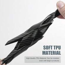 2 PCS 3D Car Fender Side Ven R Trim 10" * 2.6" TPU Carbon Fir Sport Style Eadlig Eyew Edge Cover Decals Universal  Most Cars Carbon Fir - Sợi carbon - Xem 6