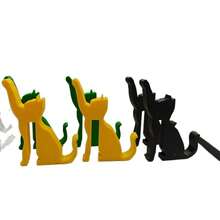 1个可爱绿色猫咪毛巾挂钩，创意升级版猫爪挂件，适用于浴室 - 彩色 - 查看 3