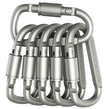 1/3/5 chiếc Móc khóa chữ D dày 8CM chất lượng cao dùng cho cắm trại ngoài trời, khóa cài, móc treo, kẹp balo hợp kim nhôm, móc chìa khóa - Nhiều màu - Xem 1