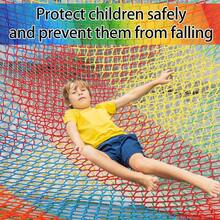 Red de protección contra caídas de alta resistencia de colores, red de para escaleras y balcones, red de protección contra caídas para patios al aire libre, red plana de protección contra caídas para construcción, diseño de advertencia llamativo, red de cuerda de nailon duradera, fácil instalación y multiusos. - Multicolor - Ver 8