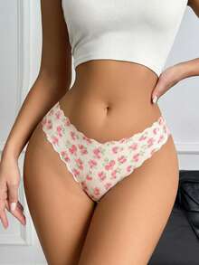 5pcs Women Briefs Seamless Comfortable Soft Fabric Sexy Triangle Panties - Multicolor - View 7