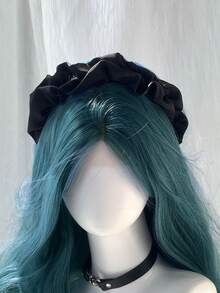 26 Inch 4*1 Lace Navy Blue Synthetic Wig, Long Curly Hair, Suitable For Everyday Wear, Parties, Cosplay, Gothic Style, Halloween, Etc. (Please Pay Attention To Wearing And Maintenance Methods) - Navy Blue - View 4