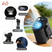 2026 New 3-In-1 Portable Waist Fan, Portable Desktop Fan, Strong Airflow, Long-Lasting Battery Life, Five-Speed Wind Adjustment, 5000mAh Large Capacity Battery, Digital Display Screen, Suitable For Outdoor Work, Camping, Fishing, And Spring Outings - Waist Fan - View 12