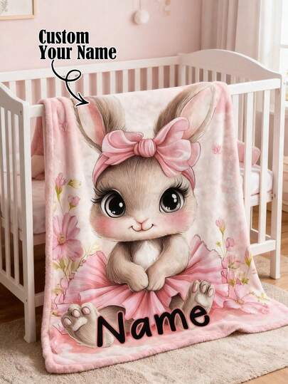 Manta personalizada con diseño de tortuga marina de dibujos animados - Manta suave de franela para niños, regalo temático del océano personalizado para niños y niñas, decoración de dormitorio y guardería