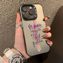 Cross & Letter Graphic Phone Case, Compatible With Iphone 17/16/15/14/13/12/11/XS/XR/X/7/8 Plus/Pro/Max/Mini - Creative Fashion Personalized Full-Body Shockproof Protection - Black - View 3