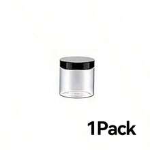 24/12/6/1pc Clear Plastic Storage Jars With Black Lids | 4oz Round Containers For Nuts, Fruits, Candies, And Snacks | Reusable & Multipurpose Kitchen Organizer - Multicolor - View 9