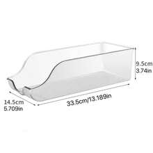 1pc Refrigerator Can Dispenser With Large Capacity And Thickened, Automatic Roll Out Design, Kitchen Organizer - Clear - View 6