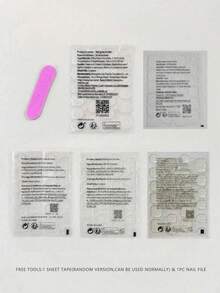 10片装手工按压式假指甲，短款方形/圆形，透明粉色闪粉底，3D粉色蝴蝶结装饰，粉色宝石镶嵌（香水瓶、椭圆形、星形），珍珠点缀，银链和水钻细节。透明粉色、银色闪粉、粉色宝石色调，四季皆宜，适合日常佩戴、约会、下午茶和各种甜蜜场合。是温柔女孩、甜美风格爱好者和学生的理想之选。套装包含一瓶果冻胶和一把指甲锉。 - 彩色 - 查看 3