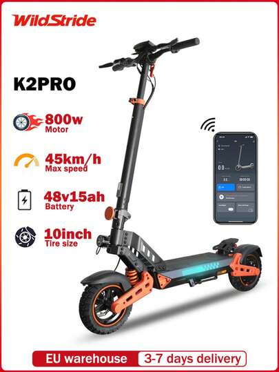Monopattino elettrico Wildstride, motore da 500 W, autonomia 45 km, batteria da 36 V 15 Ah, pneumatici a nido d'ape da 10 pollici, velocità massima 35 km/h, doppia sospensione, E5MAX