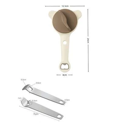 Dụng cụ mở nắp chai bán tự động 3 càng, đường kính điều chỉnh từ 2.5-10cm, dùng cho bia, đồ uống, thực phẩm đóng hộp, dụng cụ mở nắp chai đa năng, dụng cụ mở nắp chai xoay gia dụng, dụng cụ mở lon.