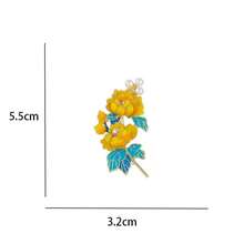 1枚优雅牡丹花胸针，日常佩戴时尚配饰 - 彩色 - 查看 11