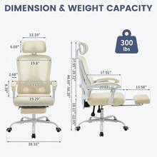 Home Office Chairs - White-framed Rice Net - View 2