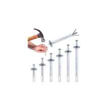 50Pcs Silver M6 X 50mm Alloy Steel Concrete Anchors, Drive Expansion Nail, Hammer Drive Nail Set, 1/4\ Diameter, Approx 2\ Length For Concrete, Brick, Masonry - M6x50mm - View 1