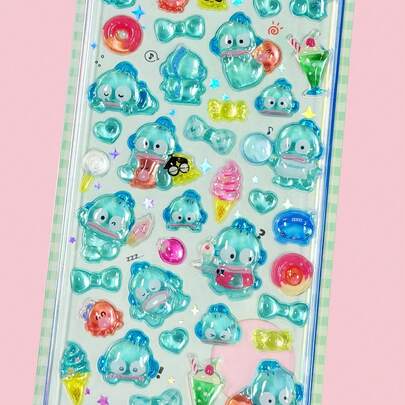 Bộ nhãn dán hoạt hình: Nhãn dán trang trí sổ kế hoạch cho trẻ em đáng yêu, nhãn dán nước trang trí tự làm, quà tặng - Nhãn dán nước 3D hình nhân vật hoạt hình, nhãn dán phát sáng hoạt hình cho trẻ em, nhãn dán động vật nổi 3D thú vị, nhãn dán nước 3D rung, nhãn dán trang trí tự làm cho trường mẫu giáo.