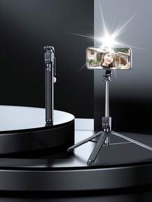 Aksesori Fotografi Ponsel Ukuran Besar Bebas Kusut, Tongkat Selfie Multifungsi yang Dapat Diperpanjang dengan Lampu Pengisi Terintegrasi, Tripod Streaming Langsung Profesional, Tripod Ponsel Pintar yang Dapat Diputar 360° dengan Kontrol Jarak Jauh Nirkabel, Cocok untuk Liburan Musim Panas, Perjalanan, Pencahayaan Pengisi, Aktivitas Luar Ruangan, Streaming Langsung, Hadiah Hari Ibu dan Ulang Tahun - Z5 - View 7